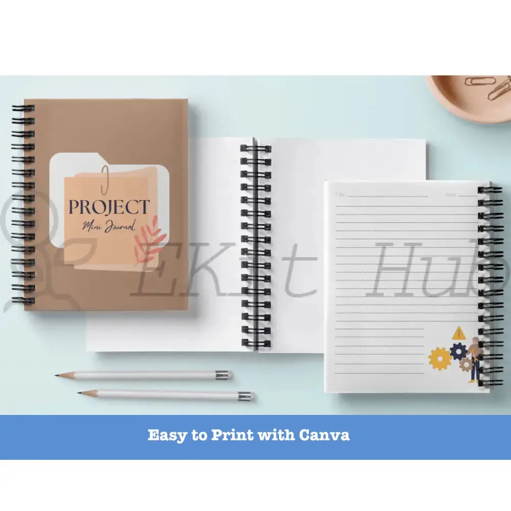 Project Journal Canva Template - Mini PLR Journal