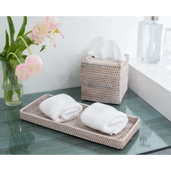 Rattan Rectangular Vanity Tray