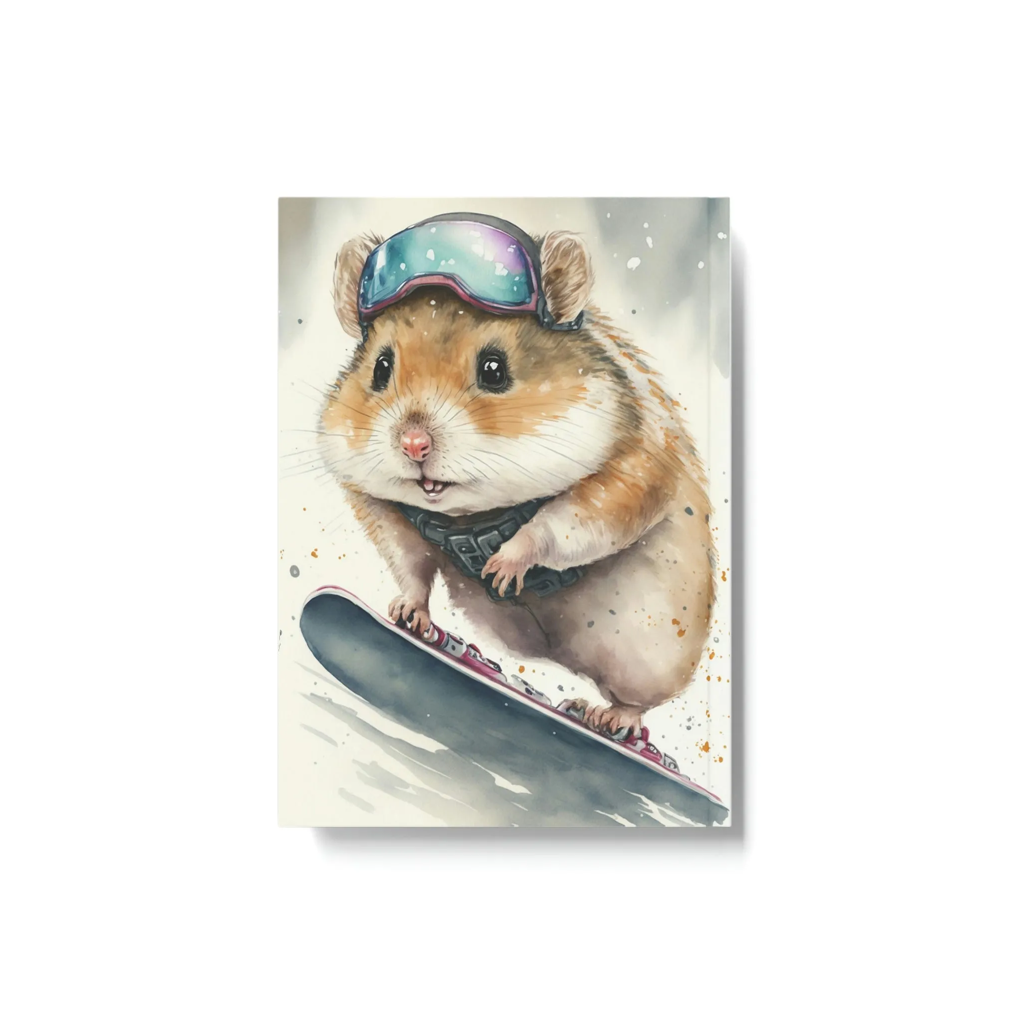 Snowboarding Hamster Hard Backed Journal