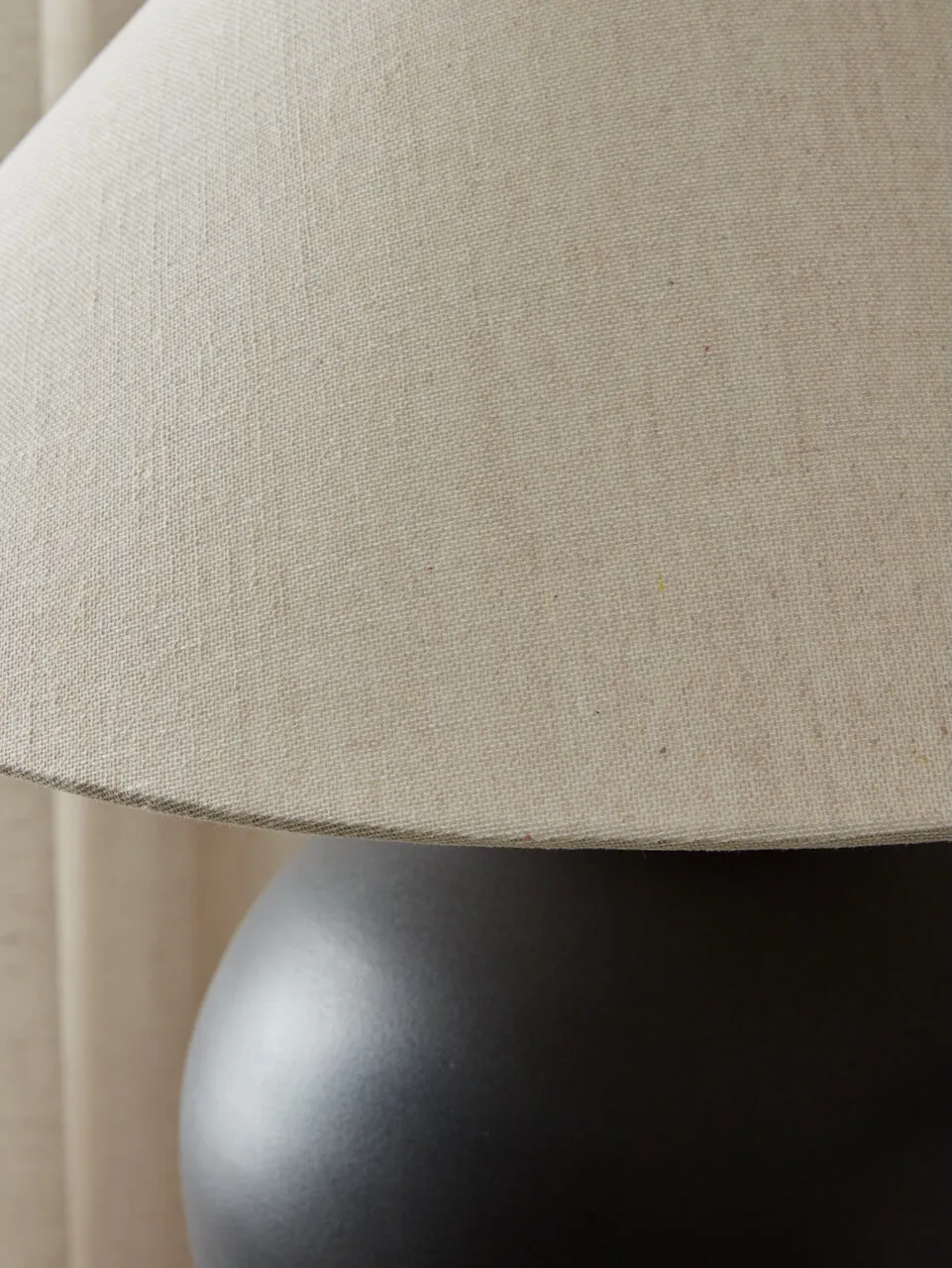 Theia Black Ceramic Lamp & Shade