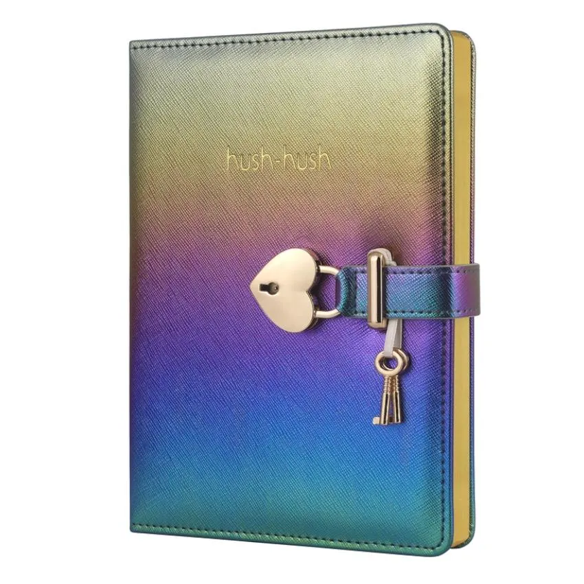 Victoria's Journals Heart Lock Diary - Hush Hush Iridescent Purple