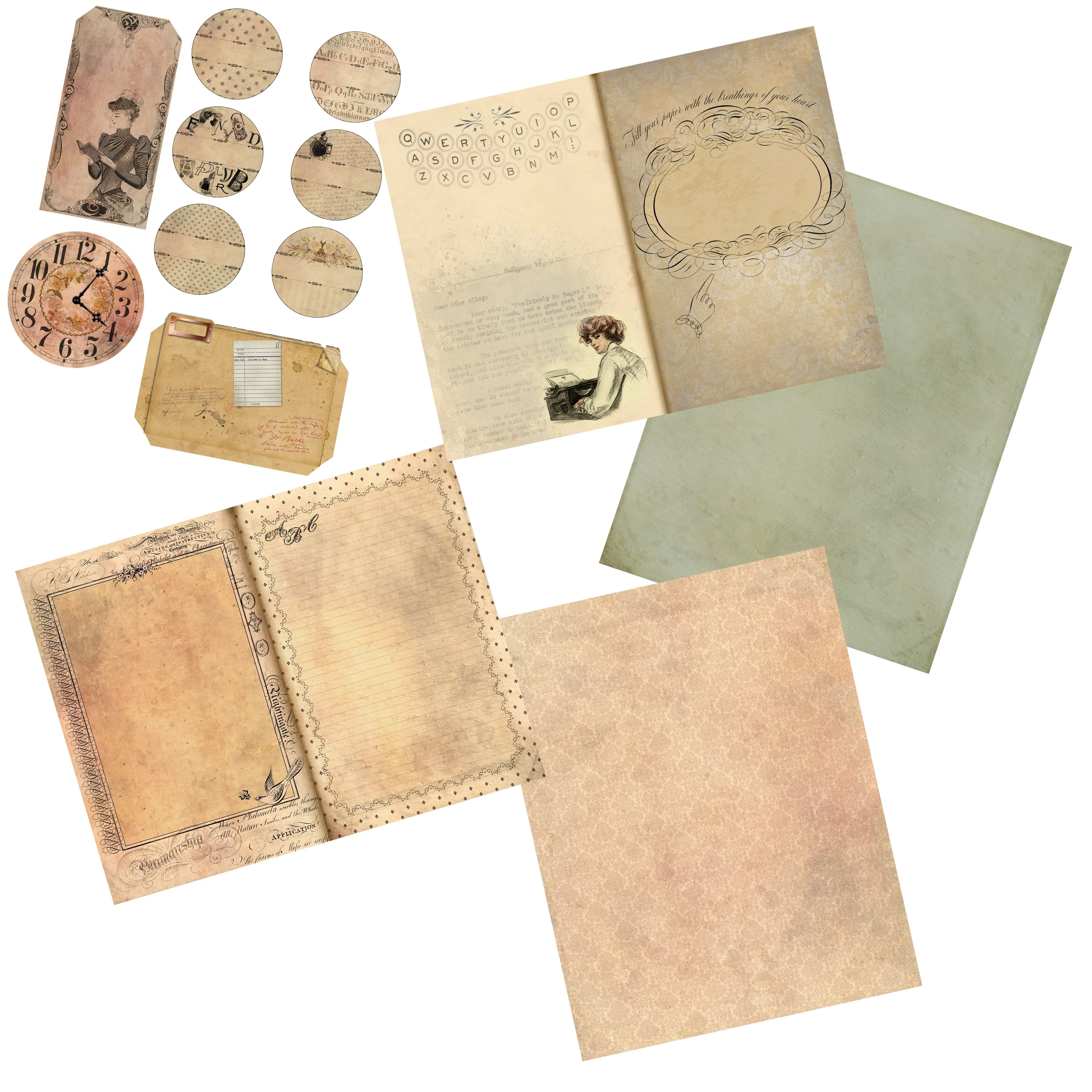 Vintage Writing Junk Journal Pack - 7205