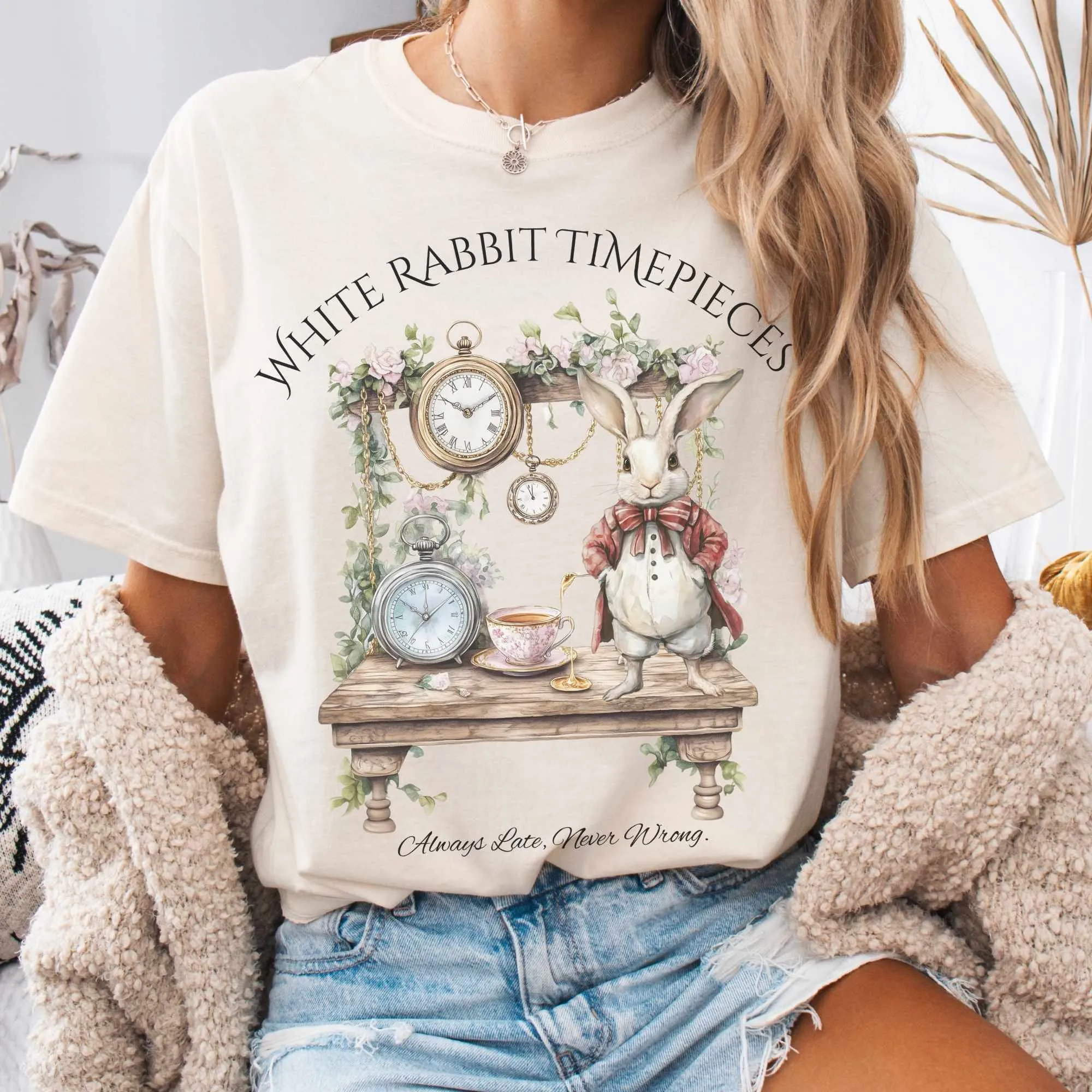 White Rabbit Timepieces Shirt Alice in Wonderland