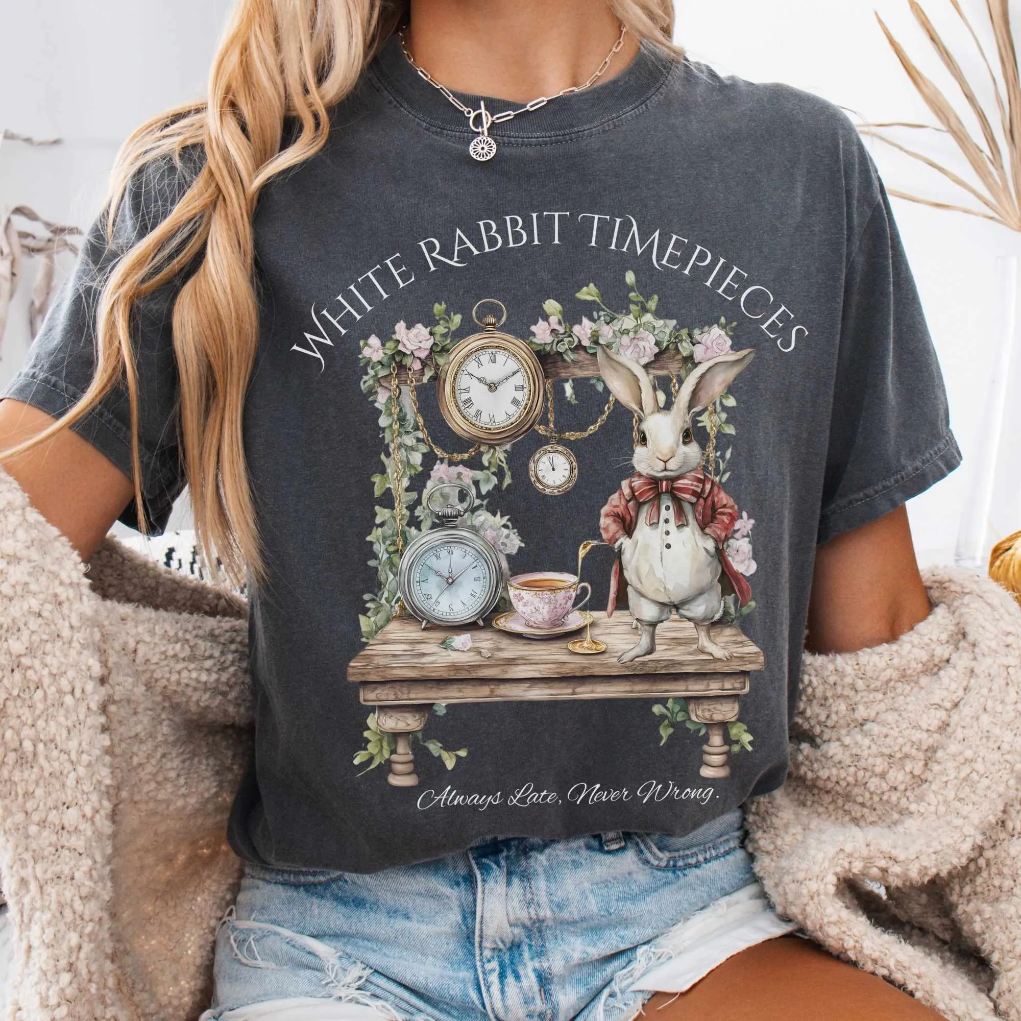 White Rabbit Timepieces Shirt Alice in Wonderland