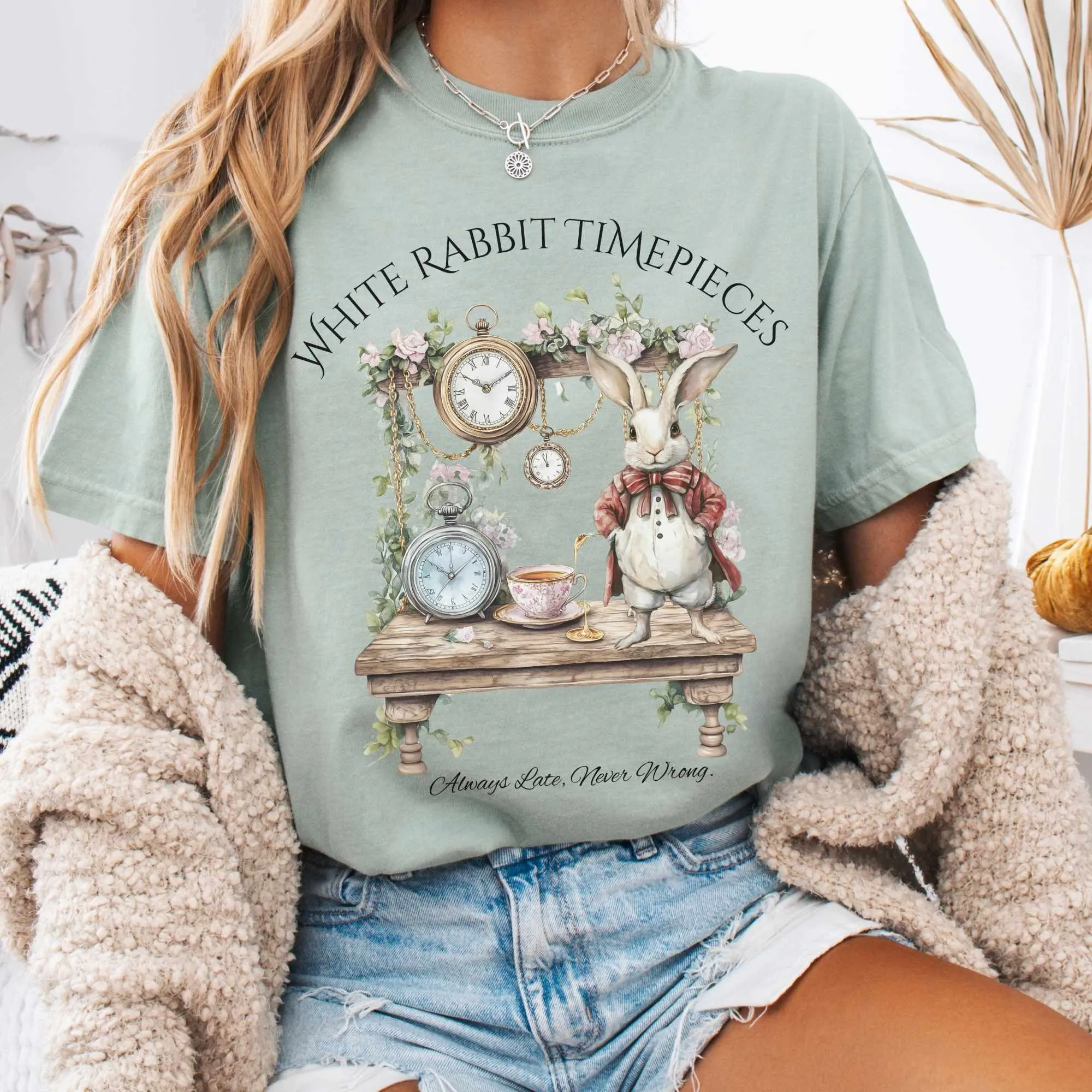 White Rabbit Timepieces Shirt Alice in Wonderland