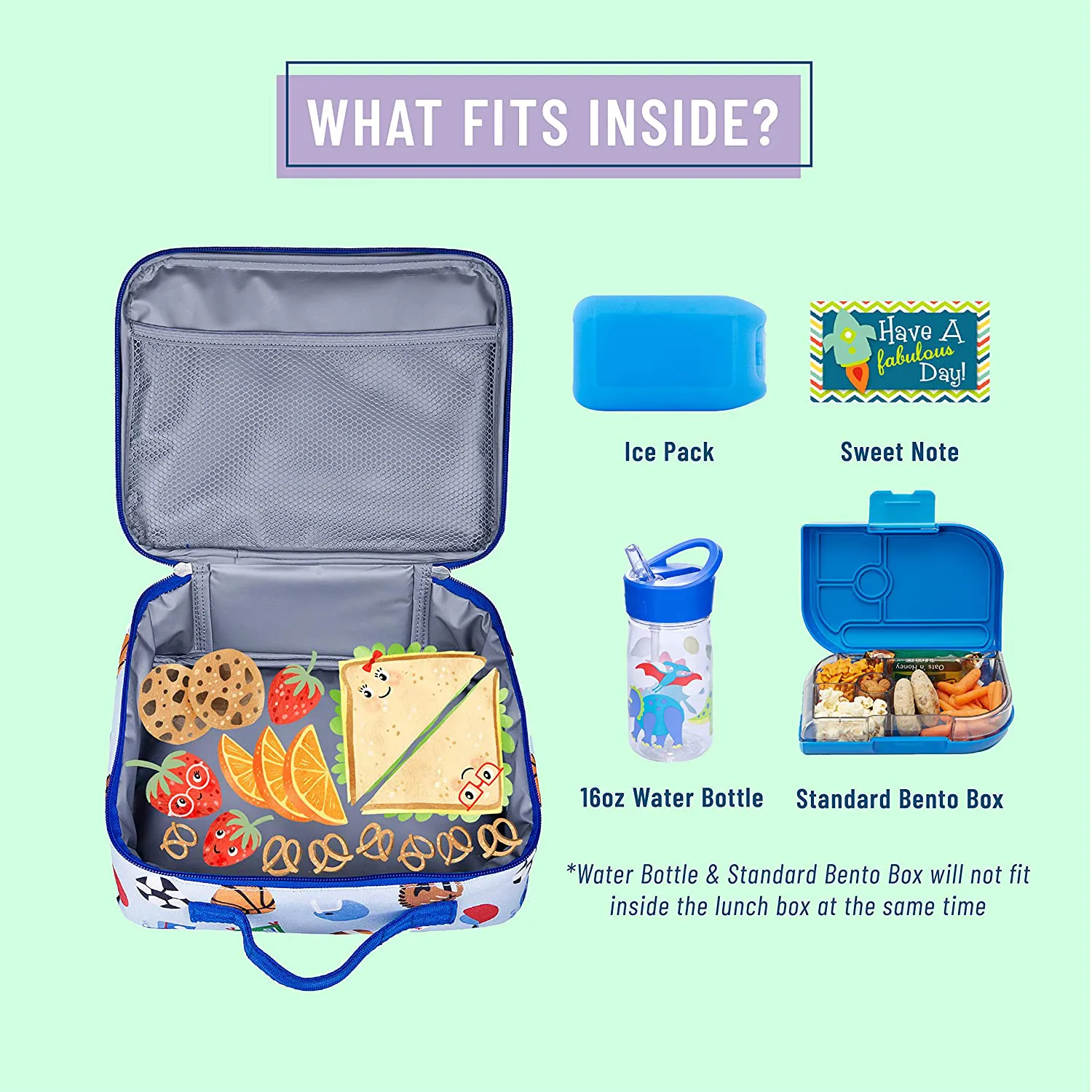 Wildkin Kids Insulated Lunch Box Bag for Boys and Girls, Perfect Size for Packing Hot or Cold Snacks for School and Travel, Mom's Choice Award Winner, BPA-Free, Olive Kids (Transportation)