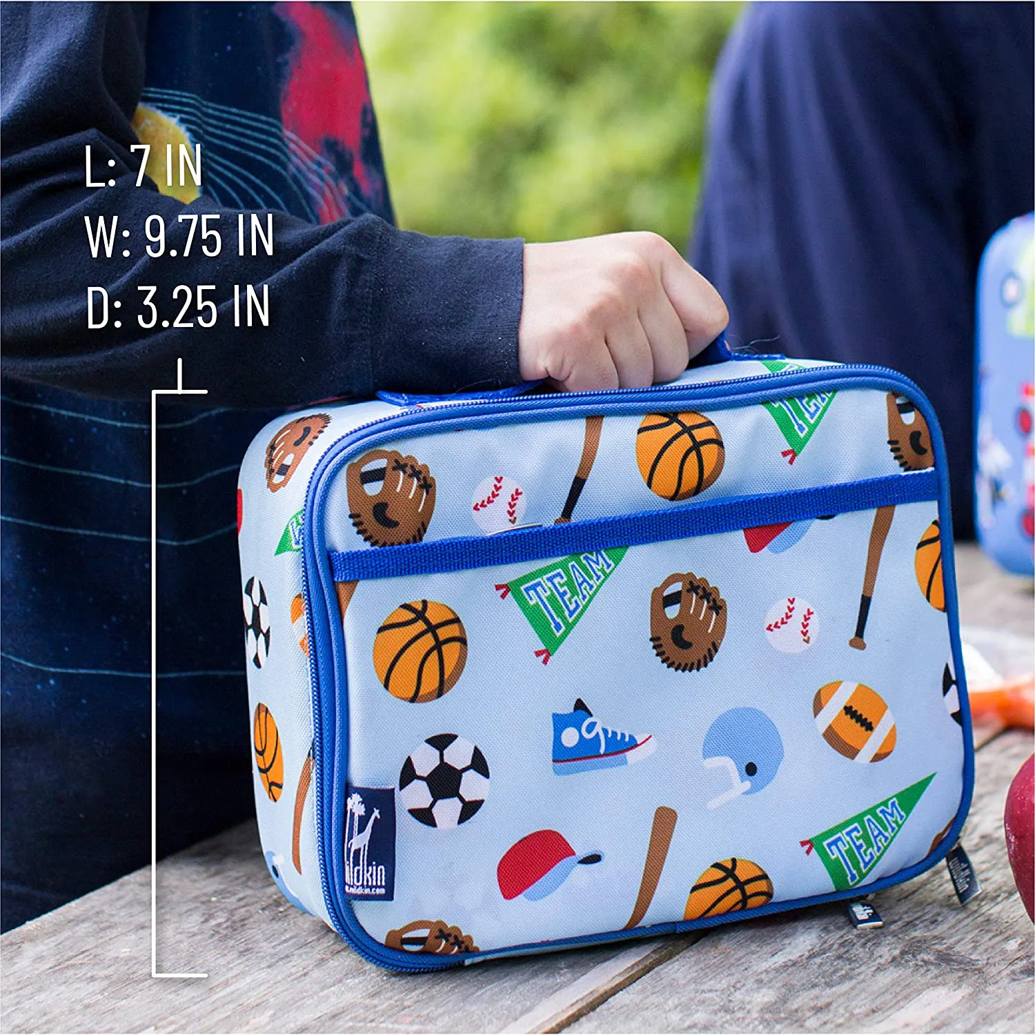 Wildkin Kids Insulated Lunch Box Bag for Boys and Girls, Perfect Size for Packing Hot or Cold Snacks for School and Travel, Mom's Choice Award Winner, BPA-Free, Olive Kids (Transportation)