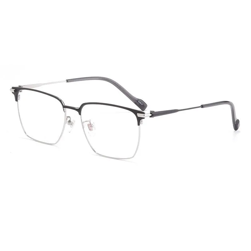 Yimaruili Men's Full Rim IP Plated β Titanium Square Frame Eyeglasses 80126