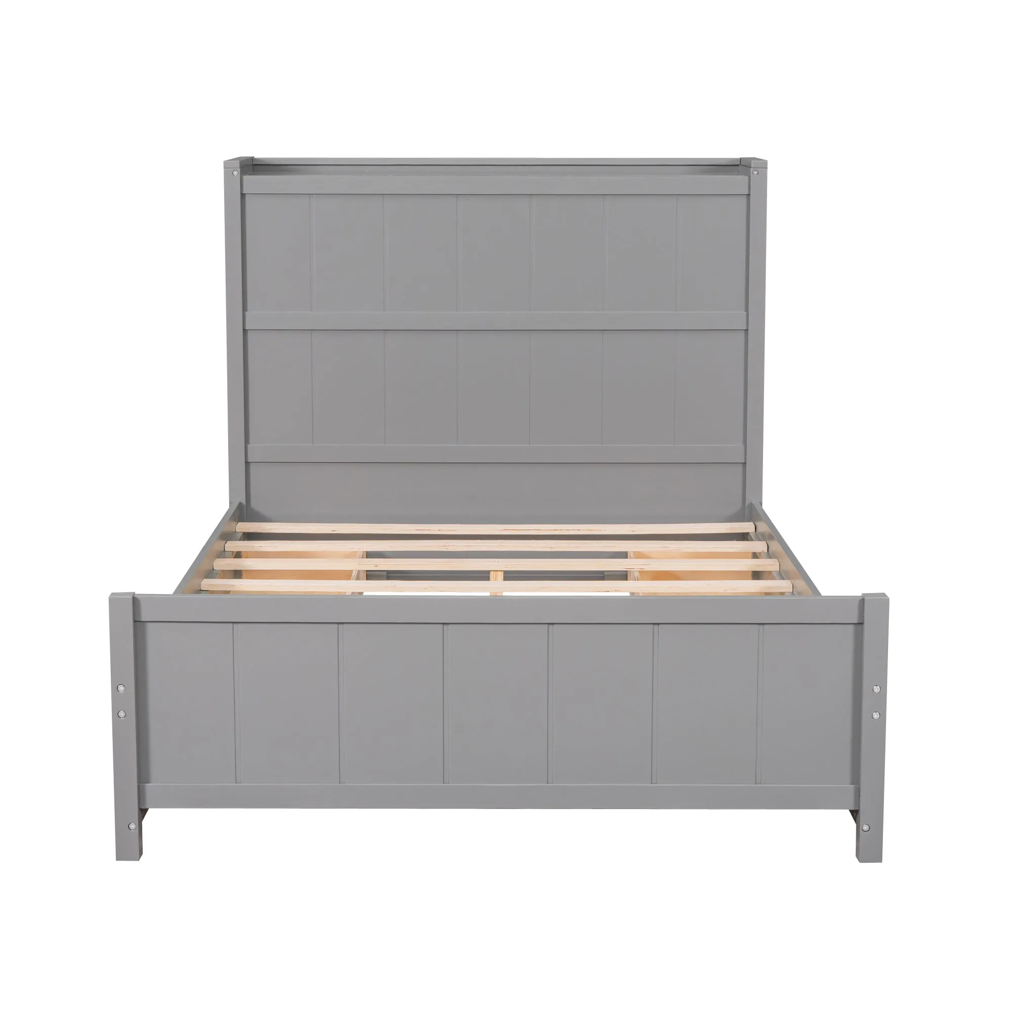 Zeal Full Size Platform Bed w Storage - Gray